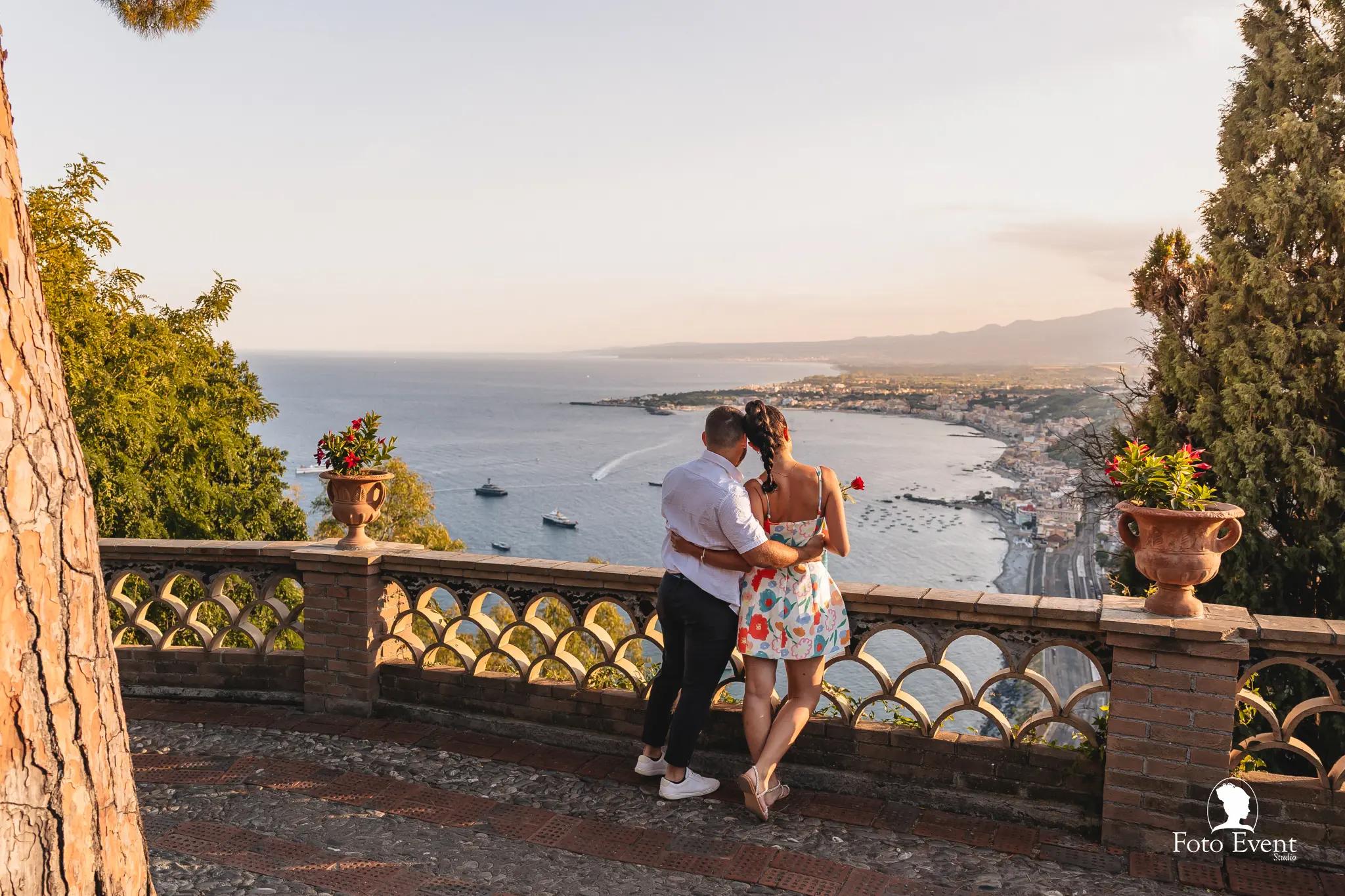 proposal in taormina public park